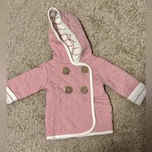 0-3M Burt's Bees Pink Quilted Baby Jacket